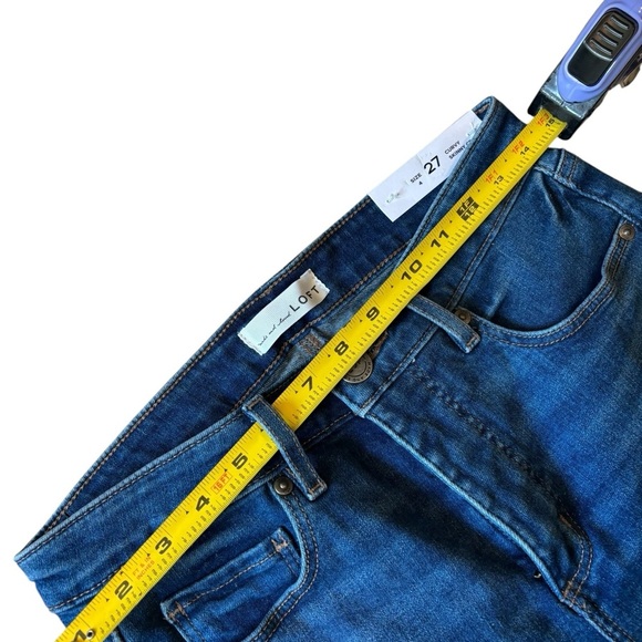 NWT LOFT Curvy Skinny Crop Slim Pocket Ankle Scrunch Denim Jeans, Size 4/27 - Picture 6 of 12
